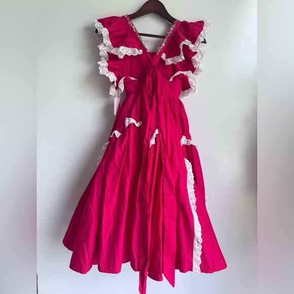 Dollcake‎ Red Bells Frock Girls Dress 6 NEW Party Christmas Holiday Formal Gala - Picture 11 of 16